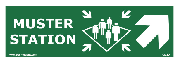 Muster Station (Right and Diagonal Up) 300mm x 100mm