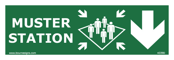 Muster Station (Right and Down) 300mm x 100mm