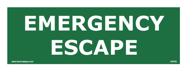 Emergency Escape 400mm x 150mm