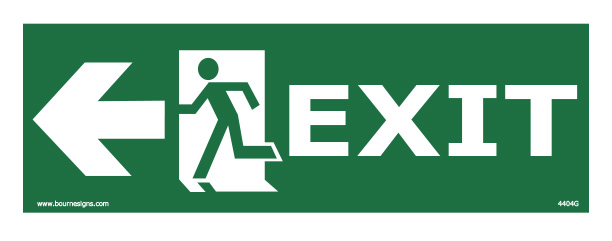 Exit (Left) 400mm x 150mm