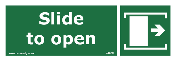 Slide to Open (Right) 300mm x 100mm