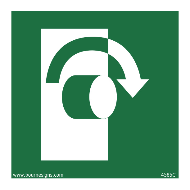 Turn Clockwise to Open 150mm x 150mm