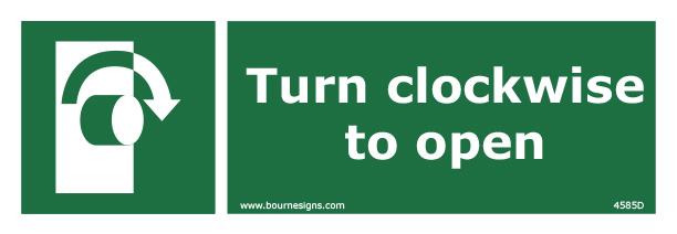 Turn Clockwise to Open 300mm x 100mm