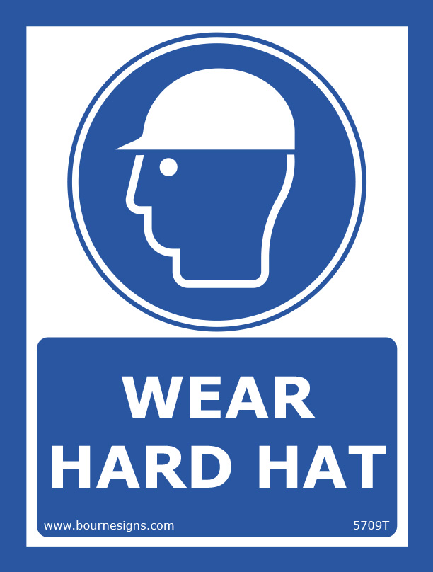 Wear Hard Hat 150mm x 200mm