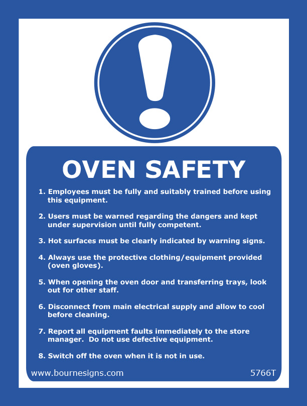 Oven Safety 150mm x 200mm