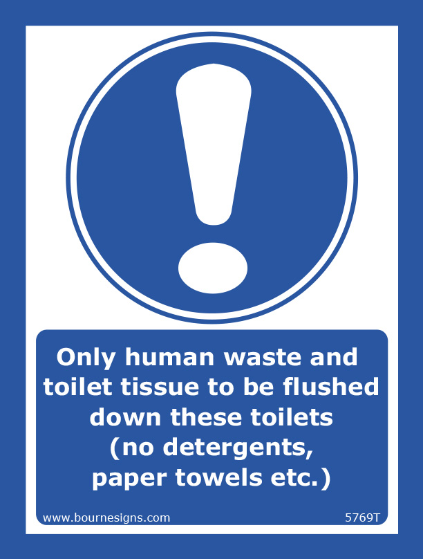 Human Waste Only 150mm x 200mm