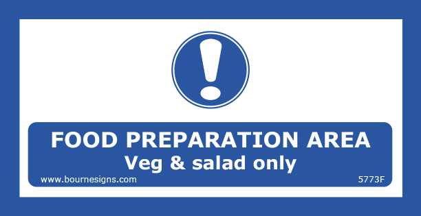 Food preparation area. Veg & salad only 200mm x 100mm