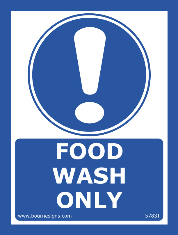 Food Wash Only 150mm x 200mm