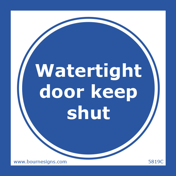 Watertight door. Keep shut 150mm x 150mm