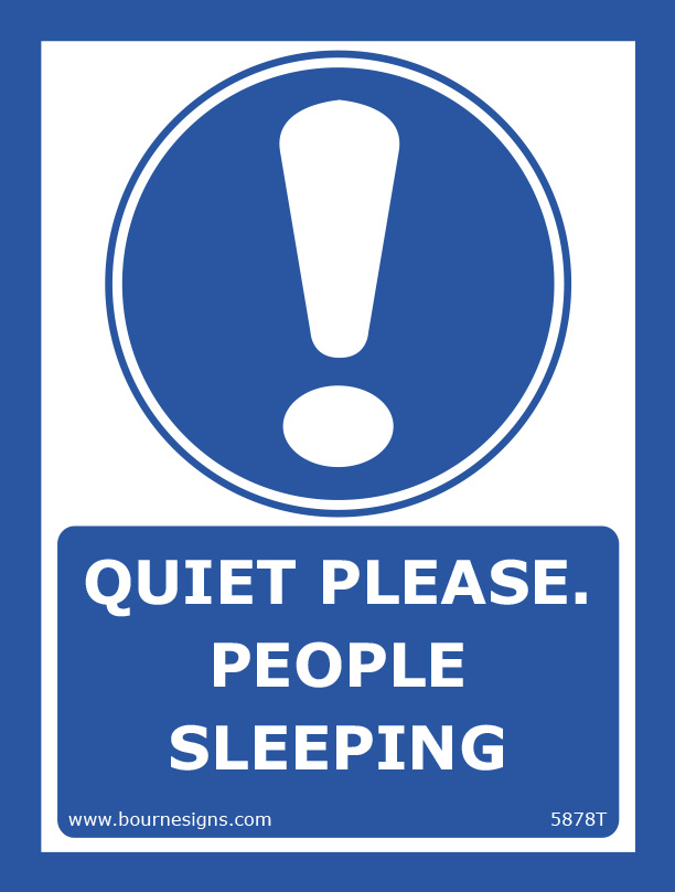 Quiet please. People are sleeping 150mm x 200mm