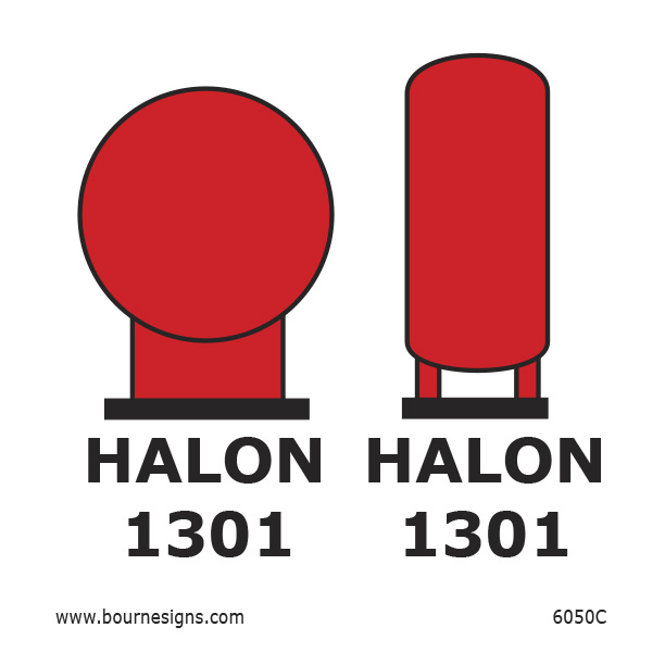 Halon 1301 Bottles in Protected Area 150mm x 150mm