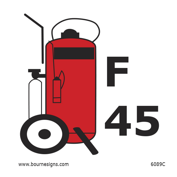 Wheeled Foam (45) Fire Extinguisher 150mm x 150mm