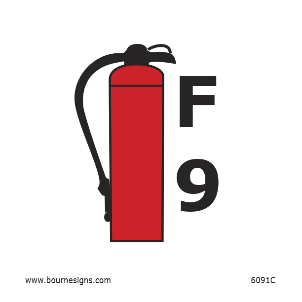 Foam (9) Fire Extinguisher 150mm x 150mm