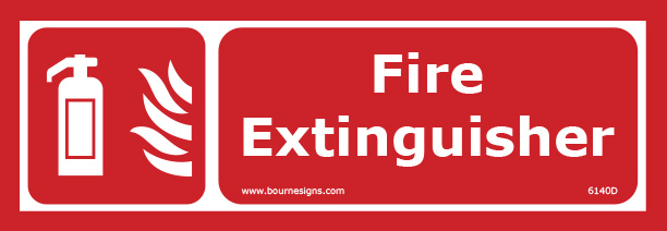 Fire Extinguisher 300mm x 100mm