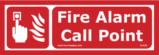 Fire Alarm Call Point 300mm x 100mm