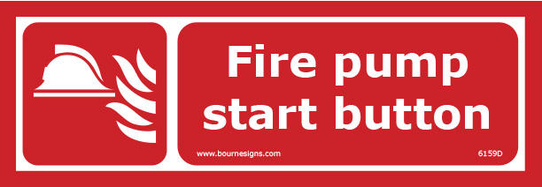 Fire Pump Start Button 300mm x 100mm