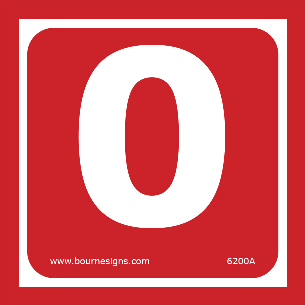 Number 0 100mm x 100mm