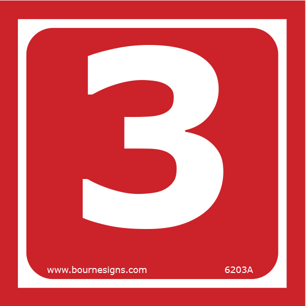 Number 3 100mm x 100mm