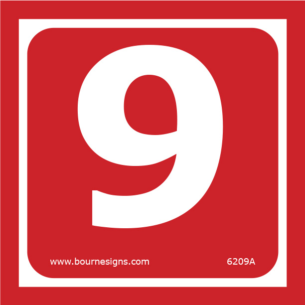 Number 9 100mm x 100mm