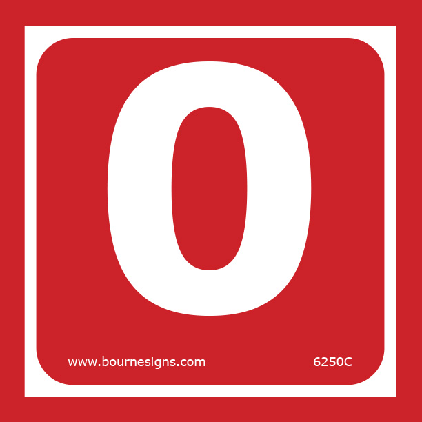 Number 0 150mm x 150mm