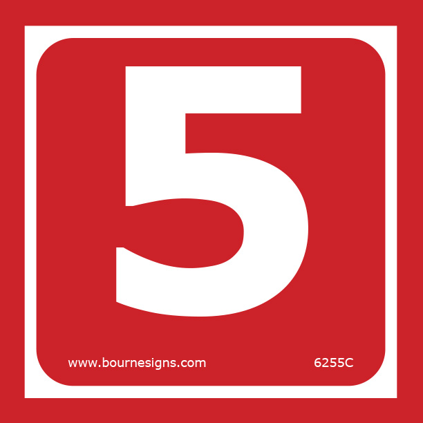 Number 5 150mm x 150mm