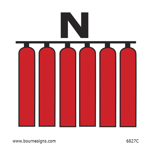 Fixed Nitrogen Fire Extinguisher Battery 150mm x 150mm
