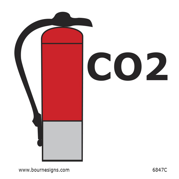 CO2 Fire Extinguisher 150mm x 150mm