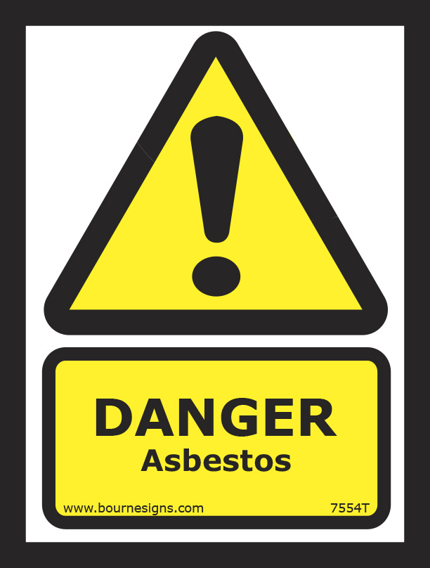 Danger. Asbestos 150mm x 200mm