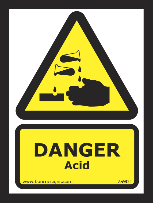 Danger. Acid 150mm x 200mm