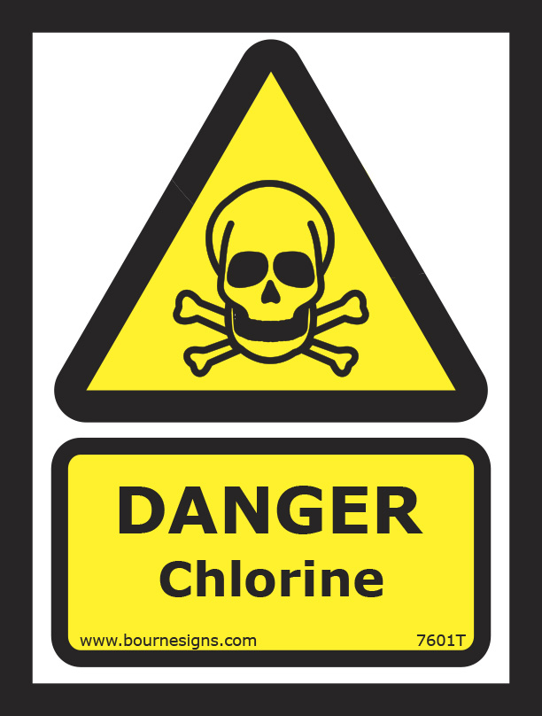 Danger. Chlorine 150mm x 200mm