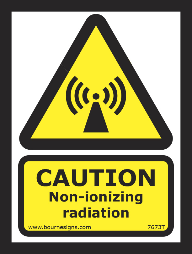 Caution. Non-ionizing radiation 150mm x 200mm