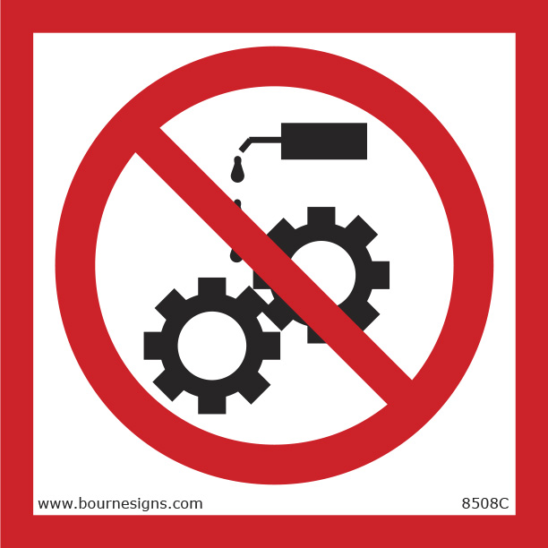 Do Not Oil Gears 150mm x 150mm