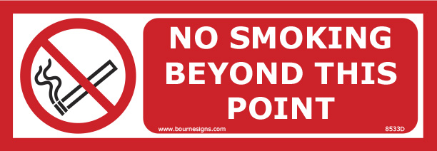 No Smoking Beyond this Point 300mm x 100mm