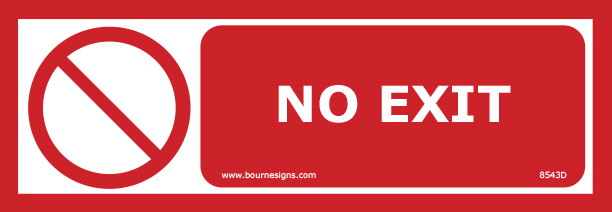 No Exit 300mm x 100mm