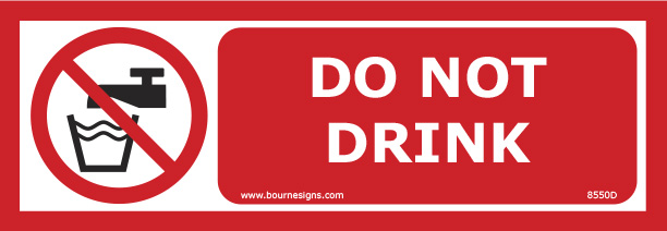 Do Not Drink 300mm x 100mm